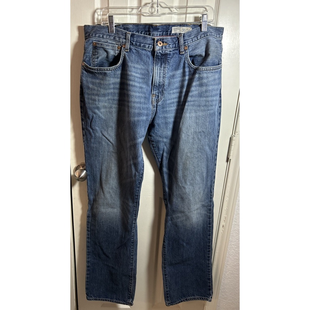Cremieux Premium Denim Jeans Mens 36x34 (34x33)‎ Straight Leg Blue Cotton Blend